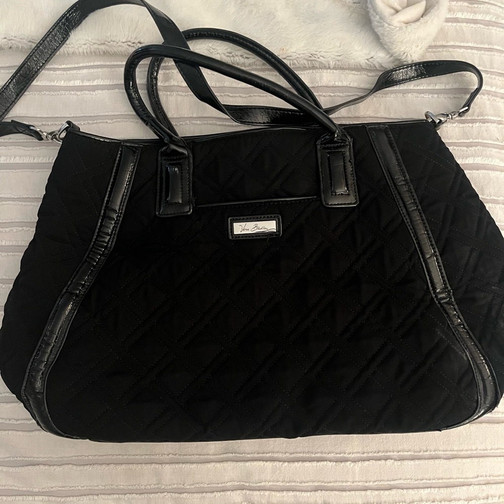 Vera Bradley Black Quilted Tote Bag